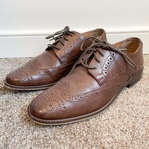 Florsheim Brown Leather Wingtip Oxford Lace Up Shoes